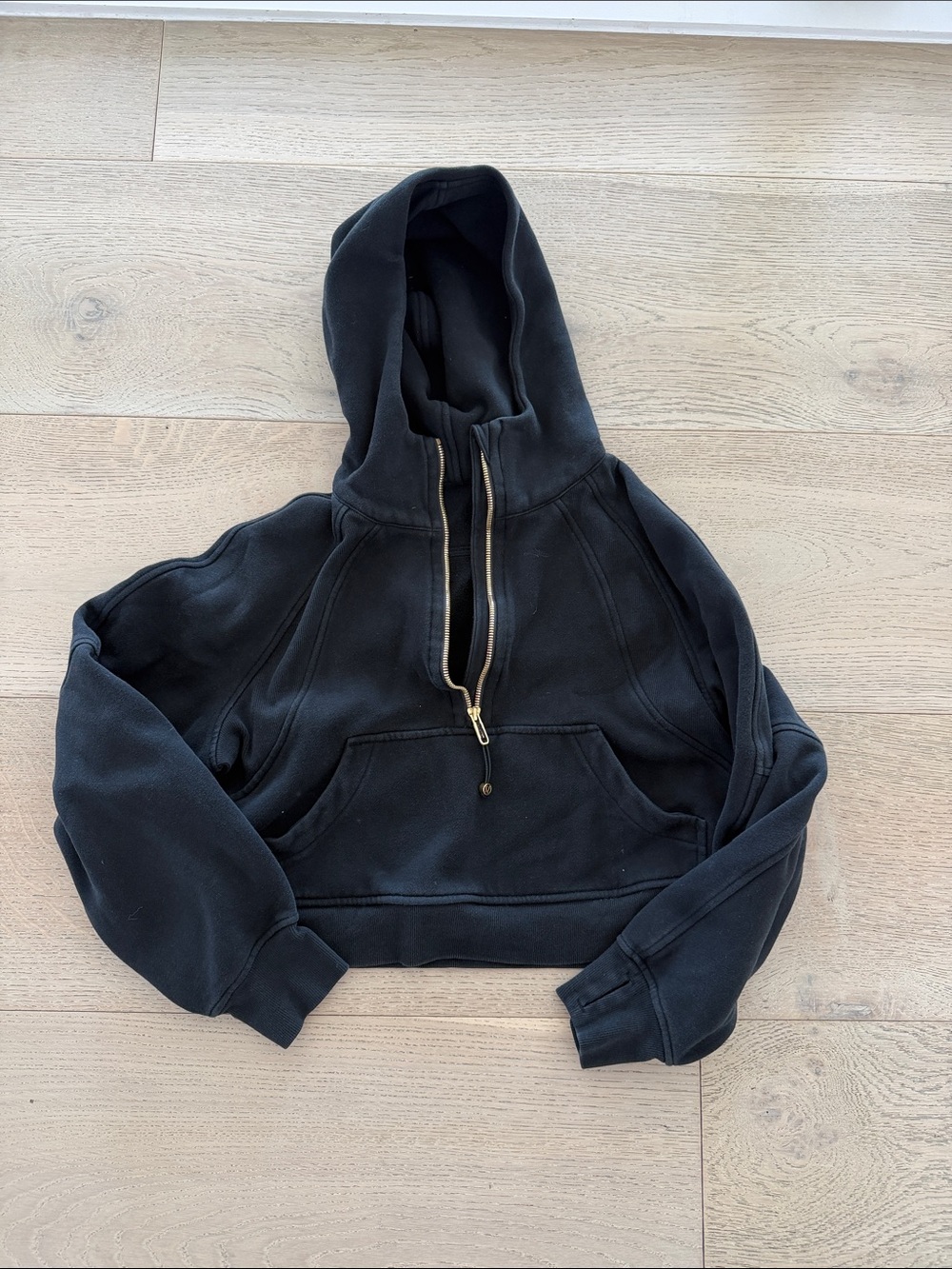 lululemon athletica Black Half-Zip Hoodie scuba Xs/s